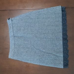 Brooks Brothers Red Fleece size 0 skirt with black lace details